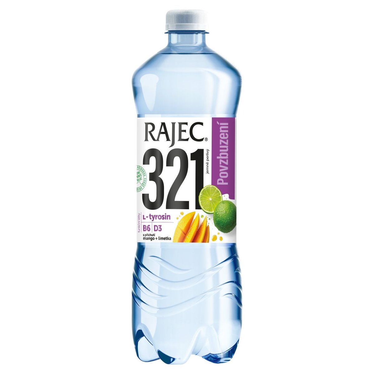 Rajec 321 jemně perlivý s příchutí mango + limetka 0,75l