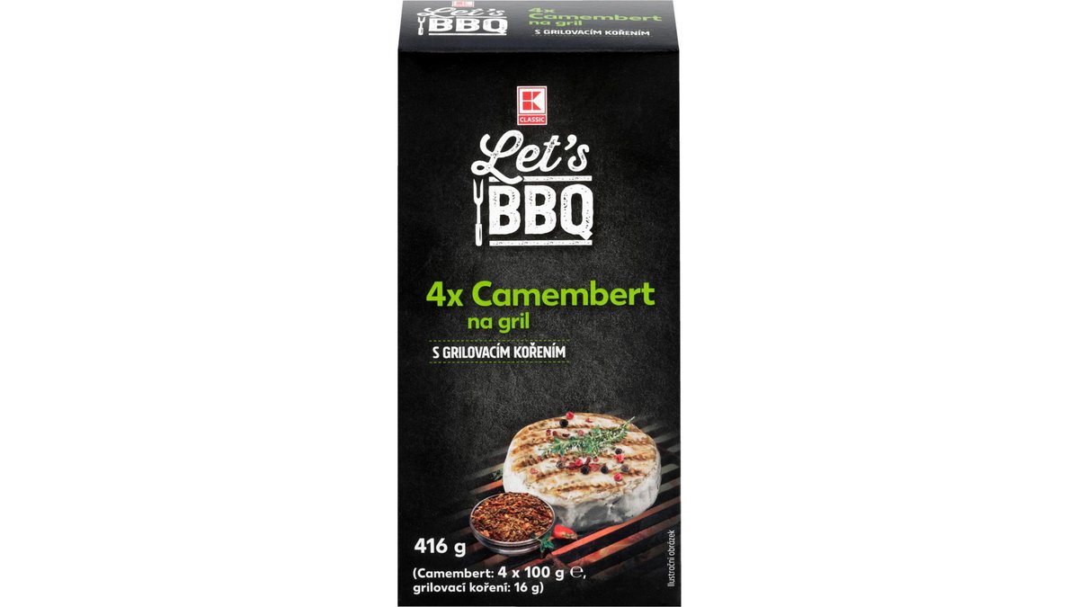 K-Classic Let´s BBQ Camembert s grilovacím kořením 416 g
