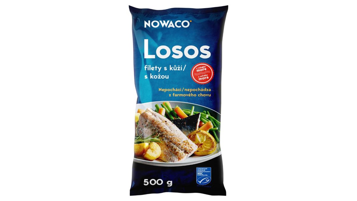 Nowaco Losos filety s kůží 500g