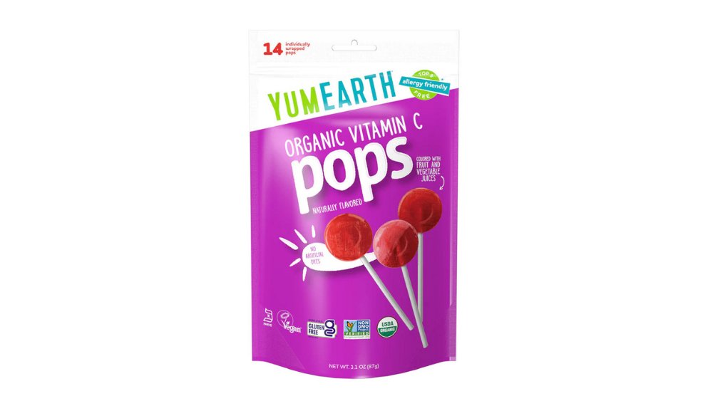 Леденцы Yumearth organic 3 вкуса витамин с 85г