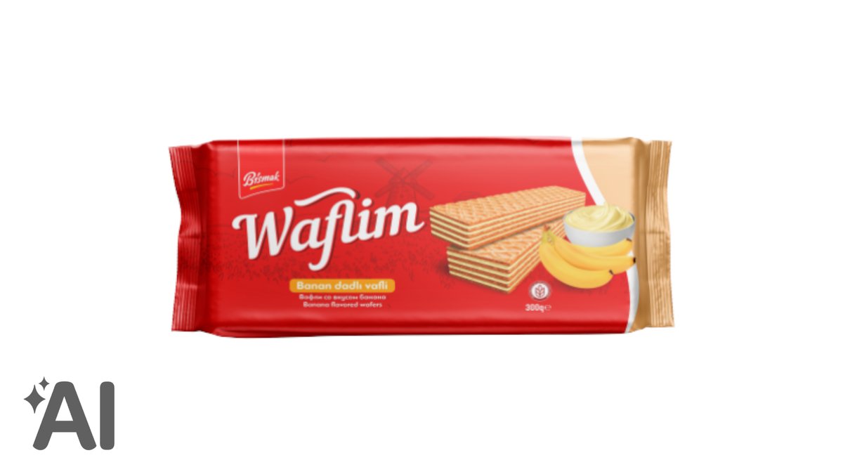 Bismak vafli 300 q bananli