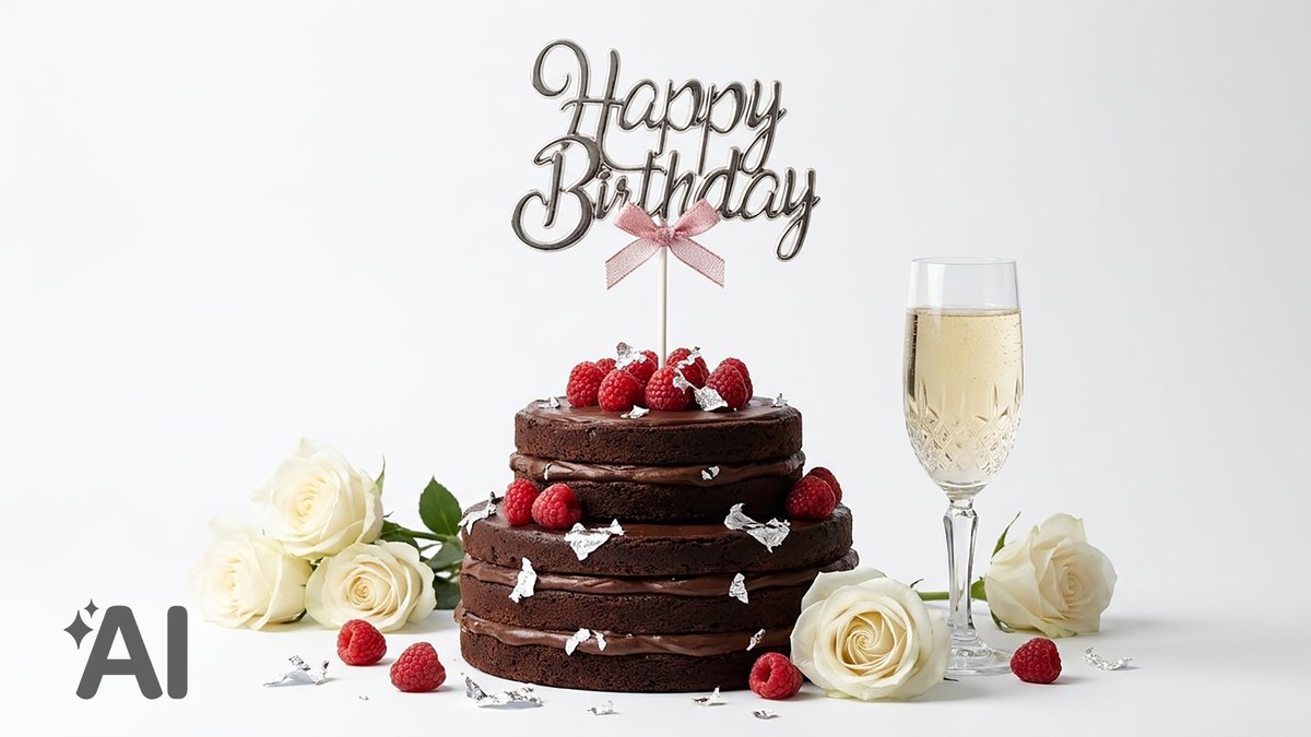 טופר HAPPY BIRTHDAY -בצבע רוז גולד
