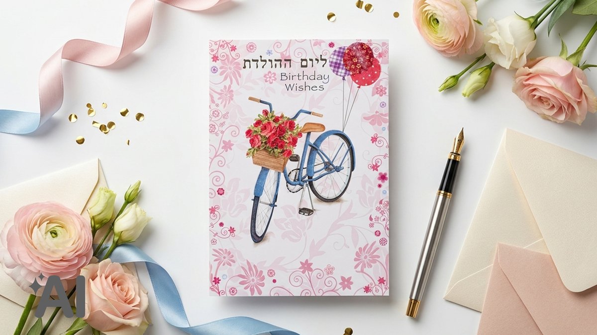 כרטיס ברכה+מעטפה | ליום ההולדת