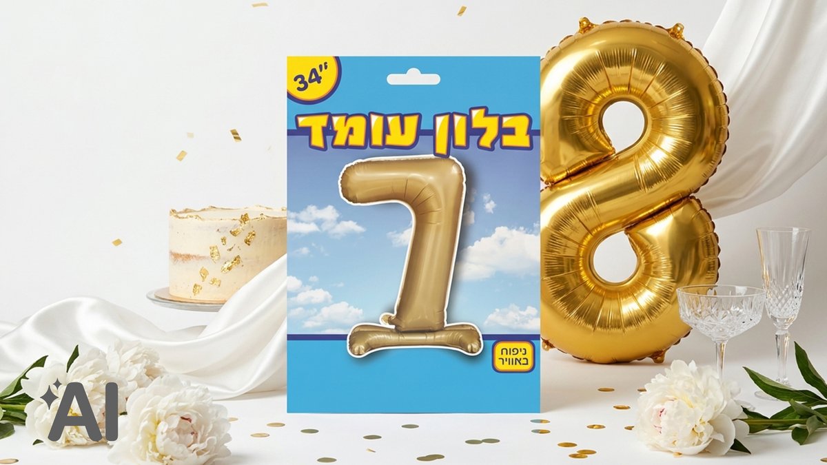 בלוני מספרים עומדים זהב-7