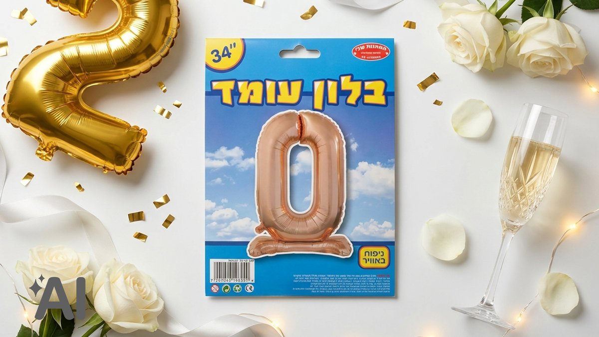בלוני מספרים עומדים רוז גולד-0