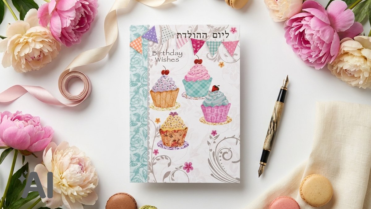 כרטיס ברכה+מעטפה | ליום ההולדת
