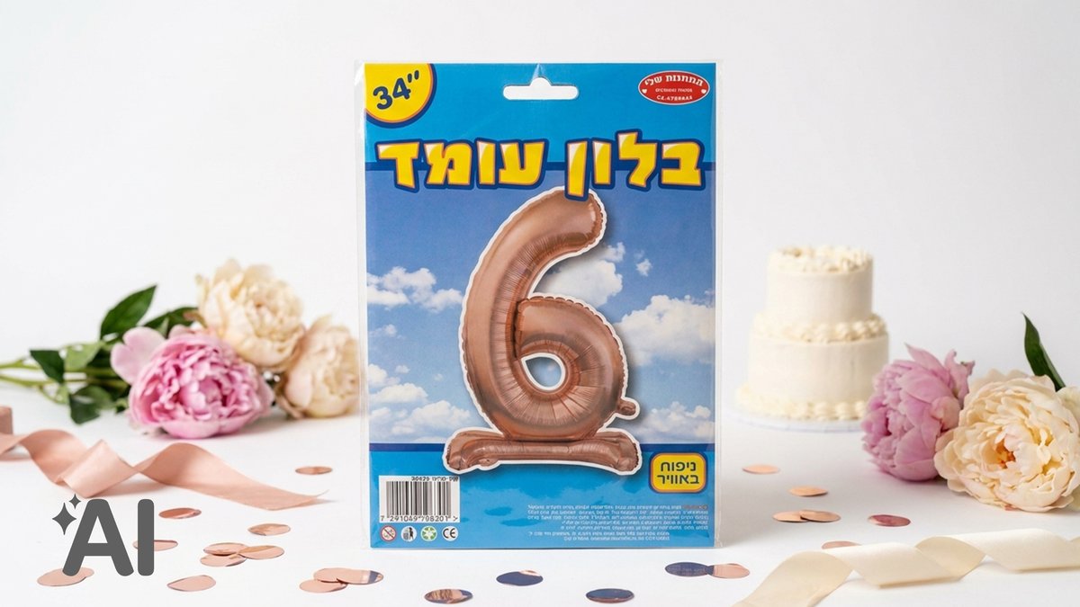 בלוני מספרים עומדים רוז גולד-6