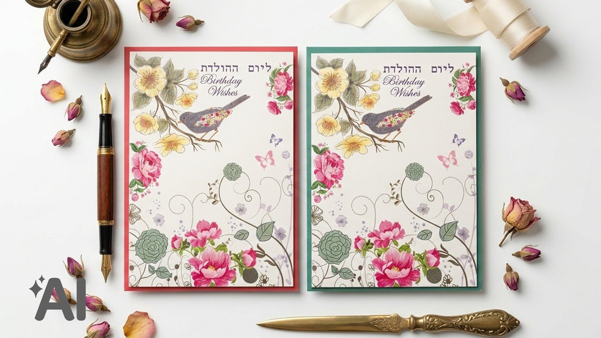 כרטיס ברכה+מעטפה | ליום ההולדת