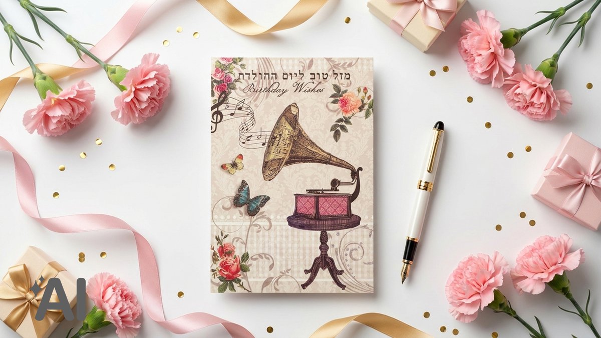 כרטיס ברכה+מעטפה | מזל טוב ליום ההולדת