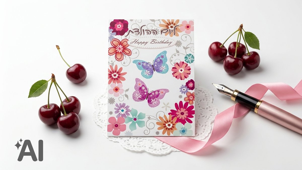 כרטיס ברכה+מעטפה | ליום ההולדת