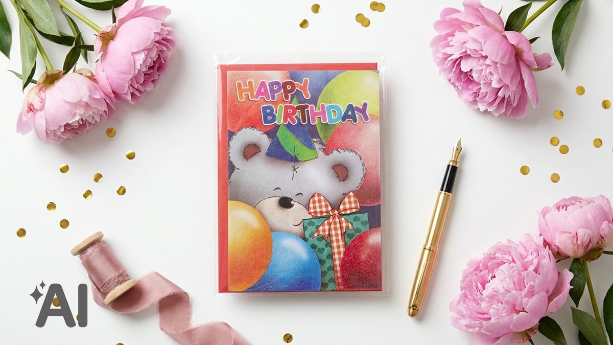 כרטיס ברכה+מעטפה | HAPPY BIRTHDAY
