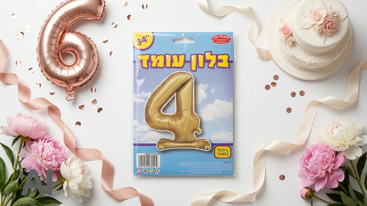בלוני מספרים עומדים זהב-4