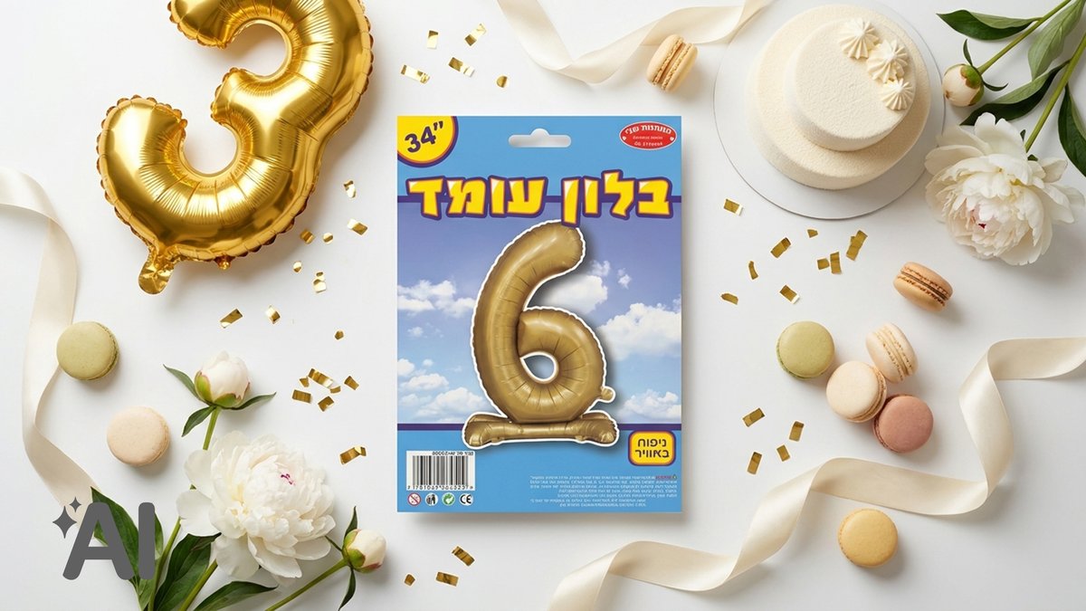בלוני מספרים עומדים זהב-6