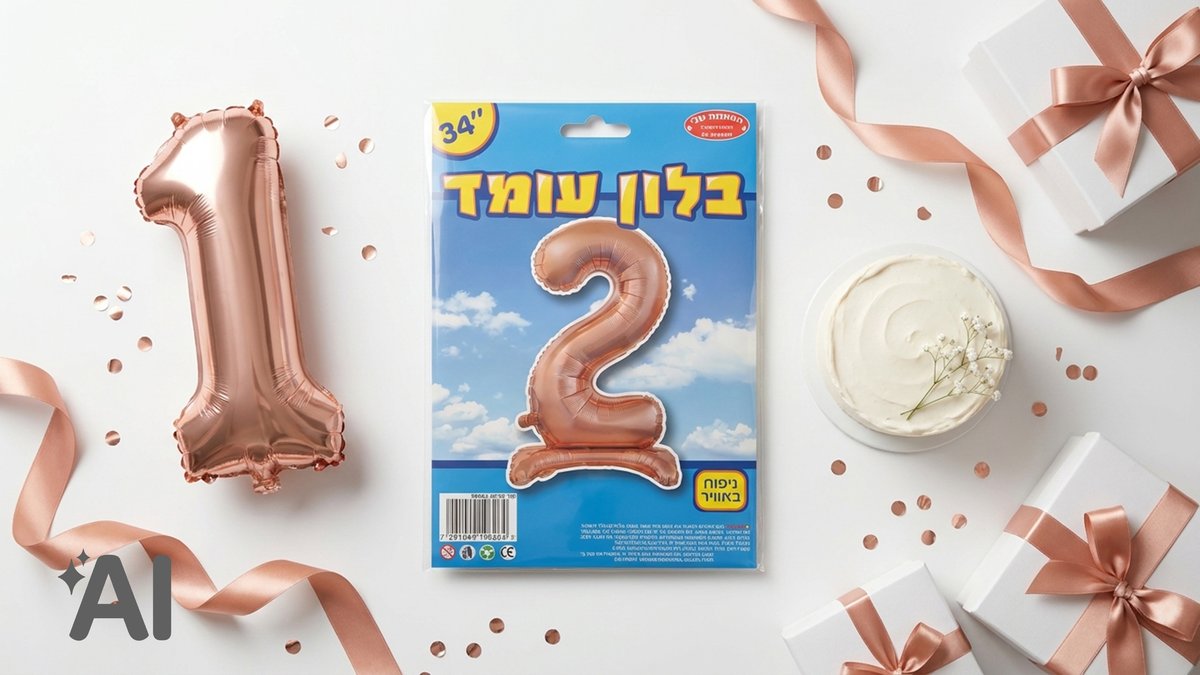 בלוני מספרים עומדים רוז גולד-2