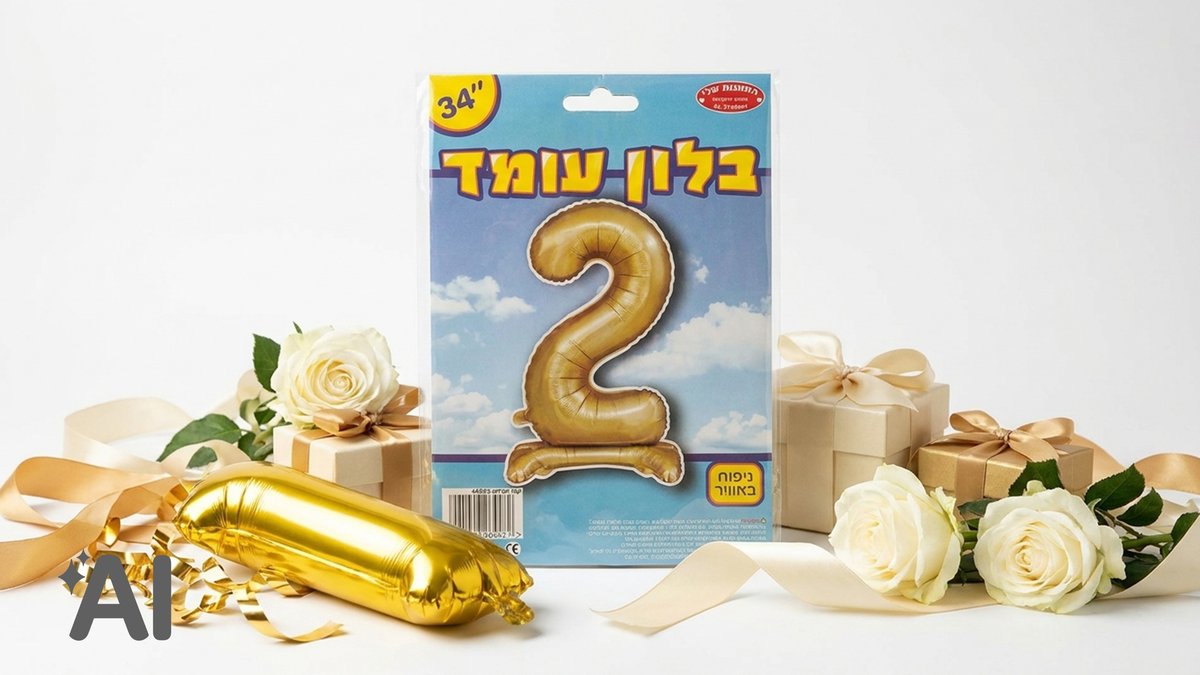 בלוני מספרים עומדים זהב-2