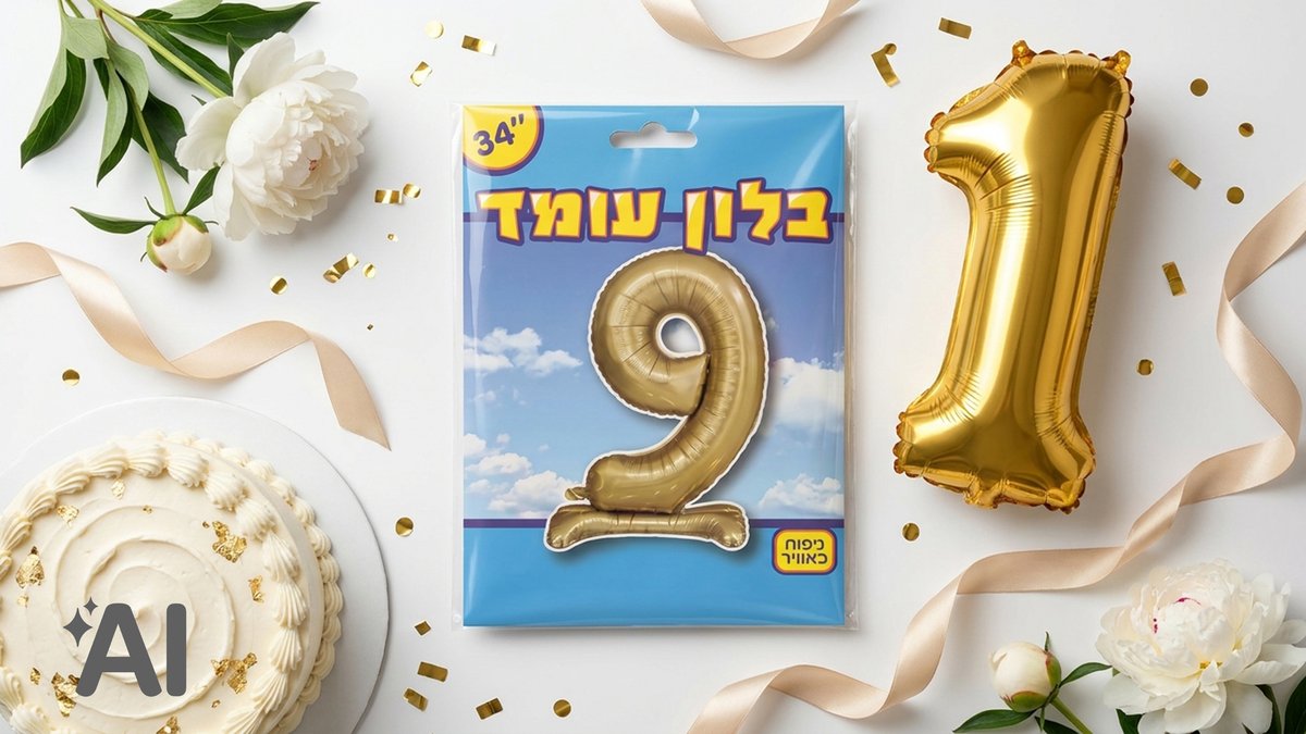 בלוני מספרים עומדים זהב-9