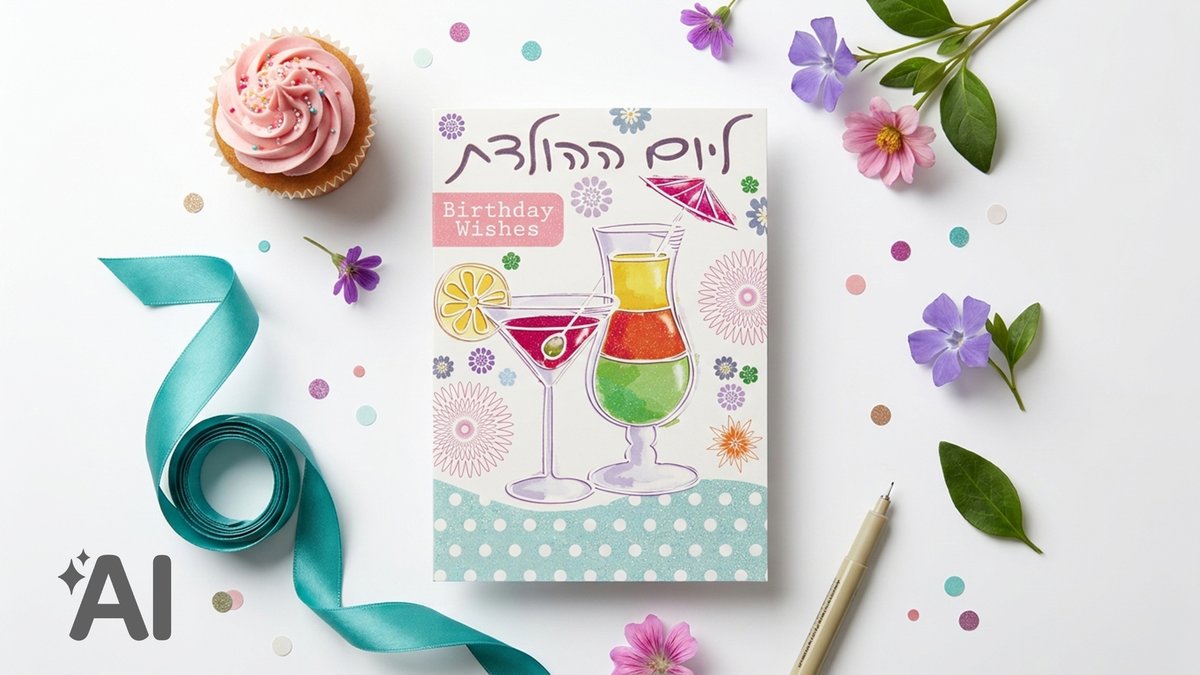כרטיס ברכה+מעטפה | ליום ההולדת