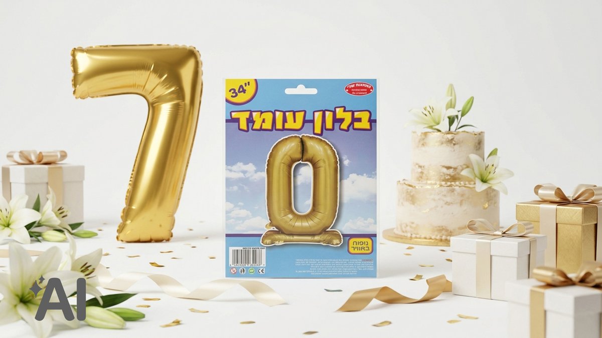 בלוני מספרים עומדים זהב-0