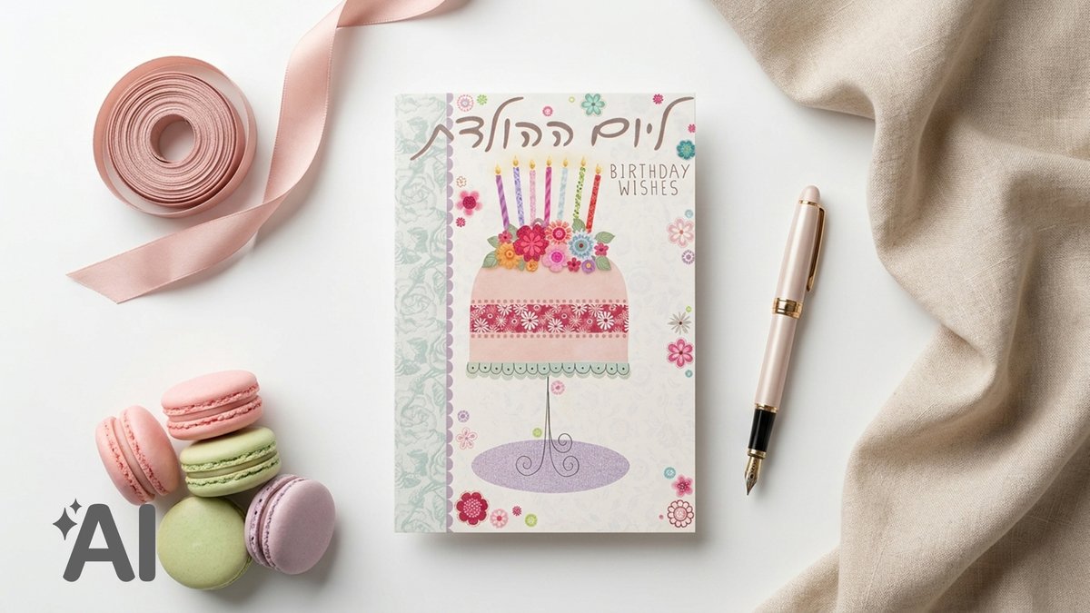 כרטיס ברכה+מעטפה | ליום ההולדת