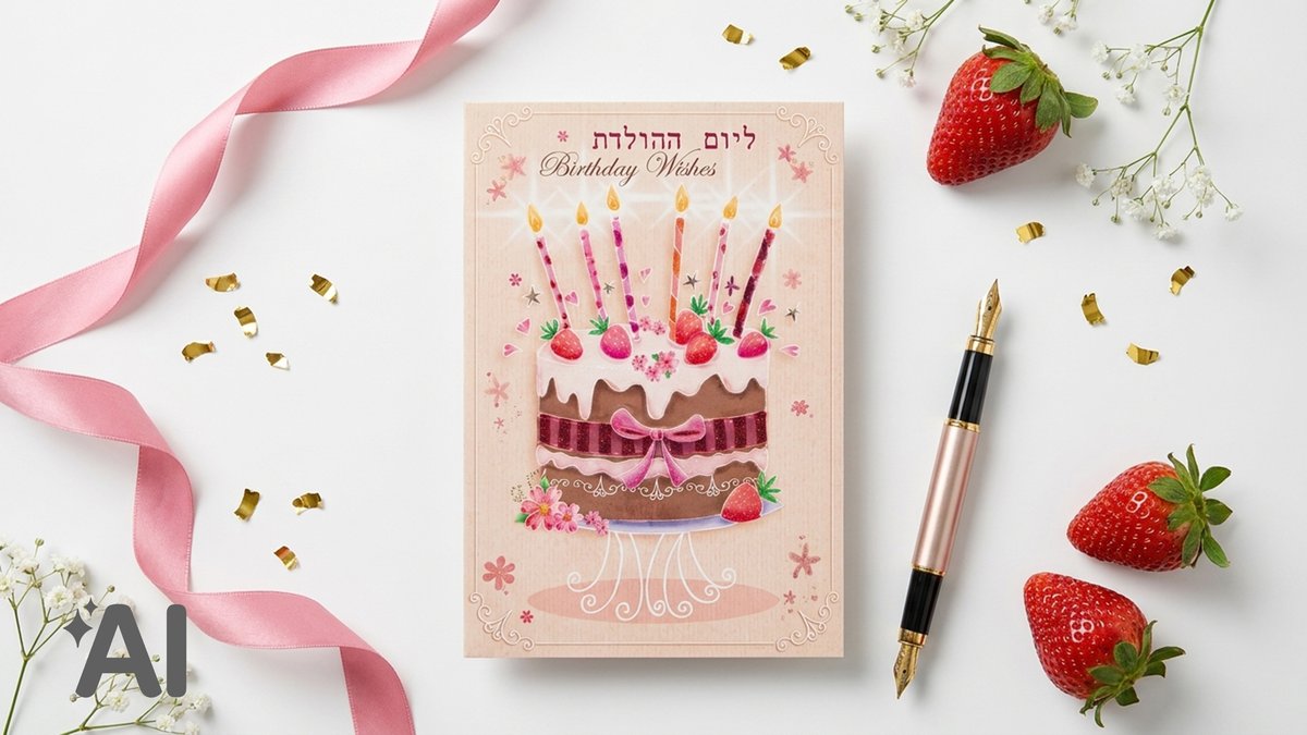 כרטיס ברכה+מעטפה | ליום ההולדת
