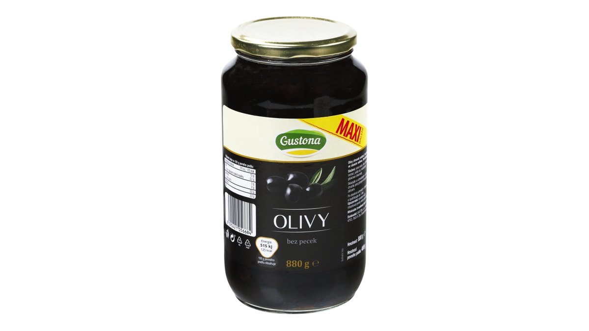 Gustona olivy černé bez pecek