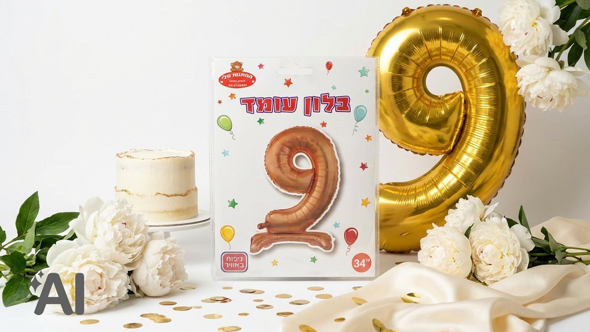 בלוני מספרים עומדים רוז גולד-9