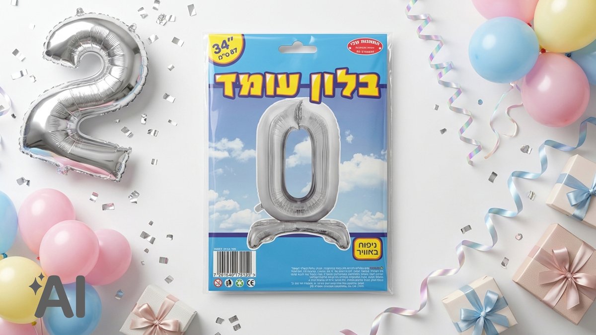 בלוני מספרים עומדים כסף-0