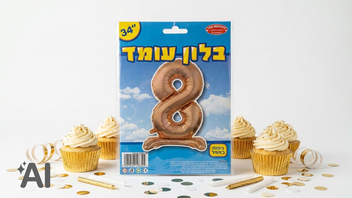 בלוני מספרים עומדים רוז גולד-8