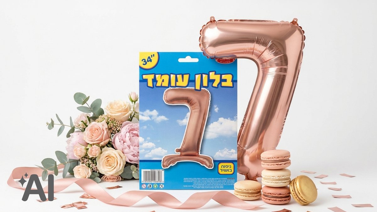 בלוני מספרים עומדים רוז גולד-7