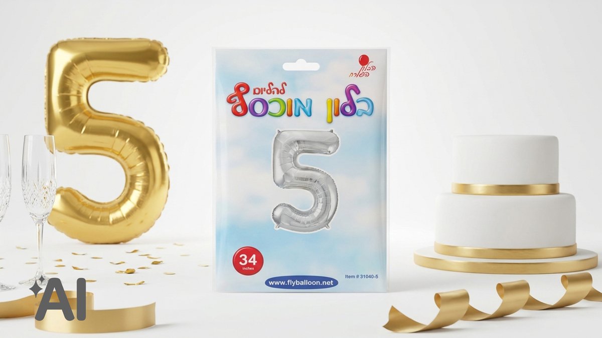 בלוני מספרים ללא הליום כסף-5
