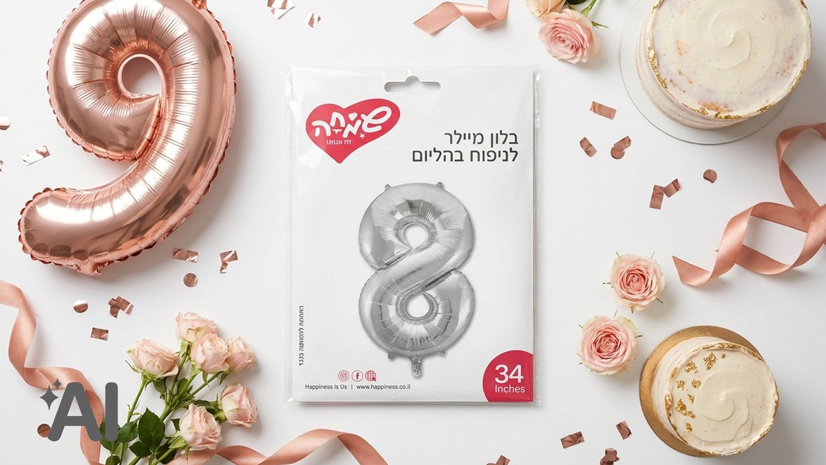 בלוני מספרים ללא הליום כסף-8