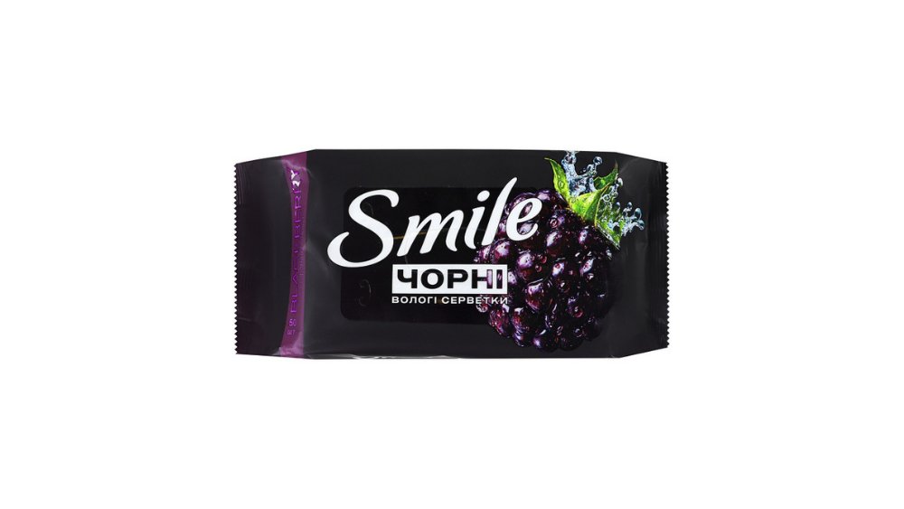Влажные салфетки Smile Ежевика черные 50 шт