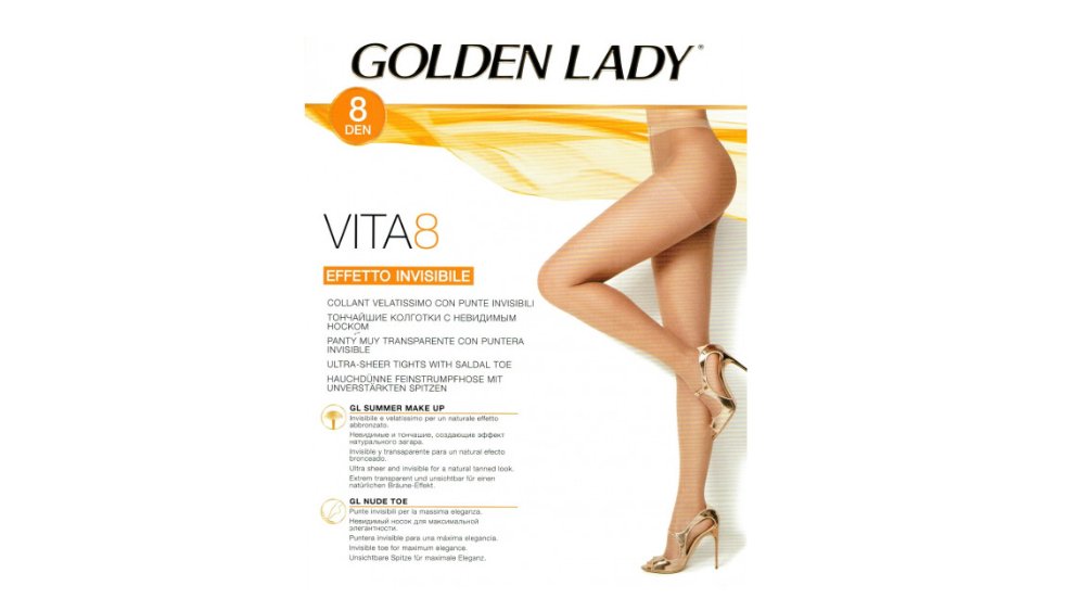 Golden Lady Collant Vita 8 Qadın Corabı 2 / Nero