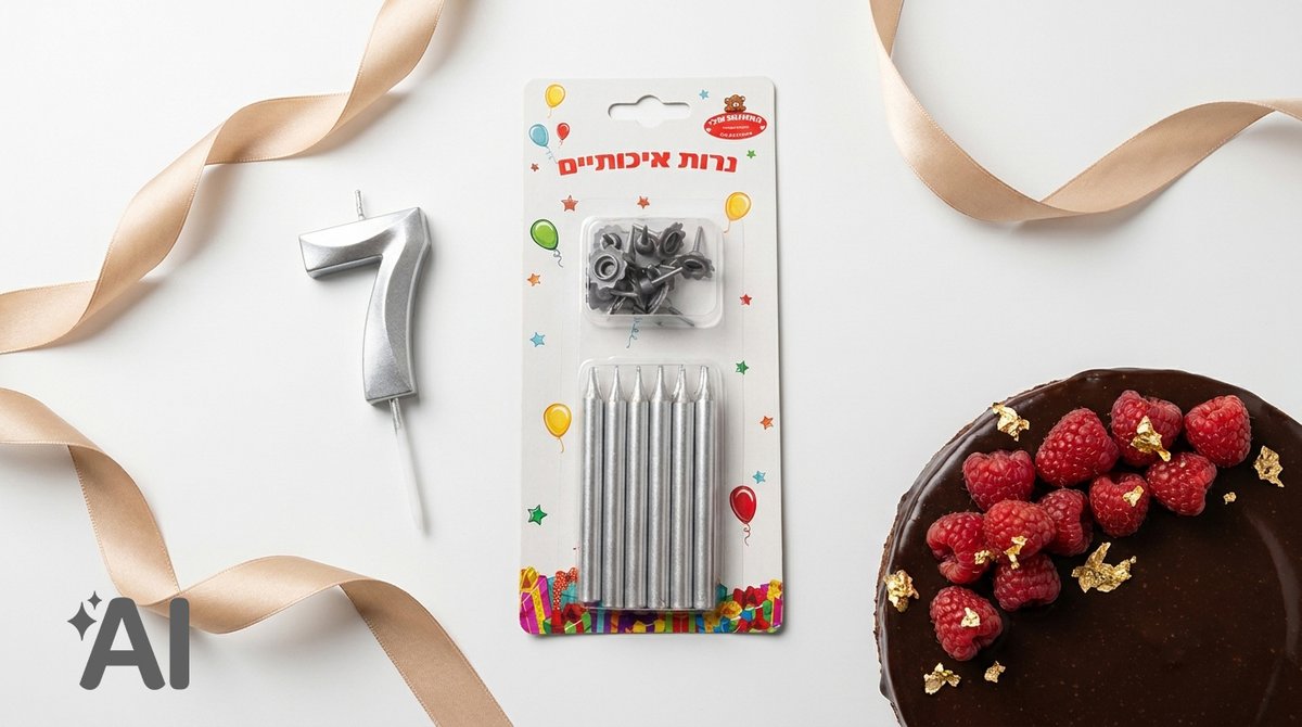נרות איכותיים בצבע כסף
