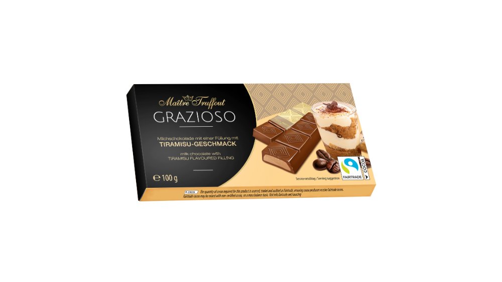 Maitre Truffout Grazioso Tiramisu Dadlı Şokolad 100 qr