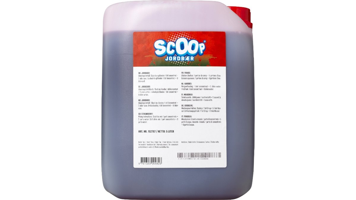Scoop jordbær uden azo 5000 ml