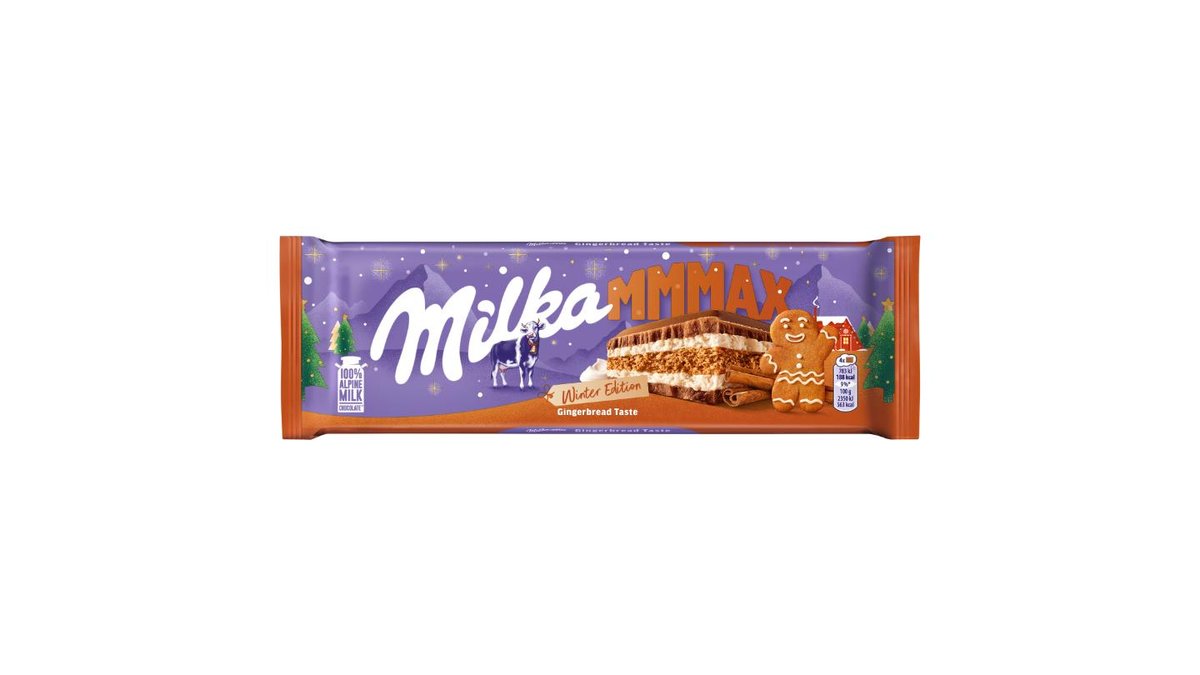 Milka Mmmax kořeněná sušenka a náplň s vanilkovou příchutí v mléčné čokoládě z alpského mléka 300g