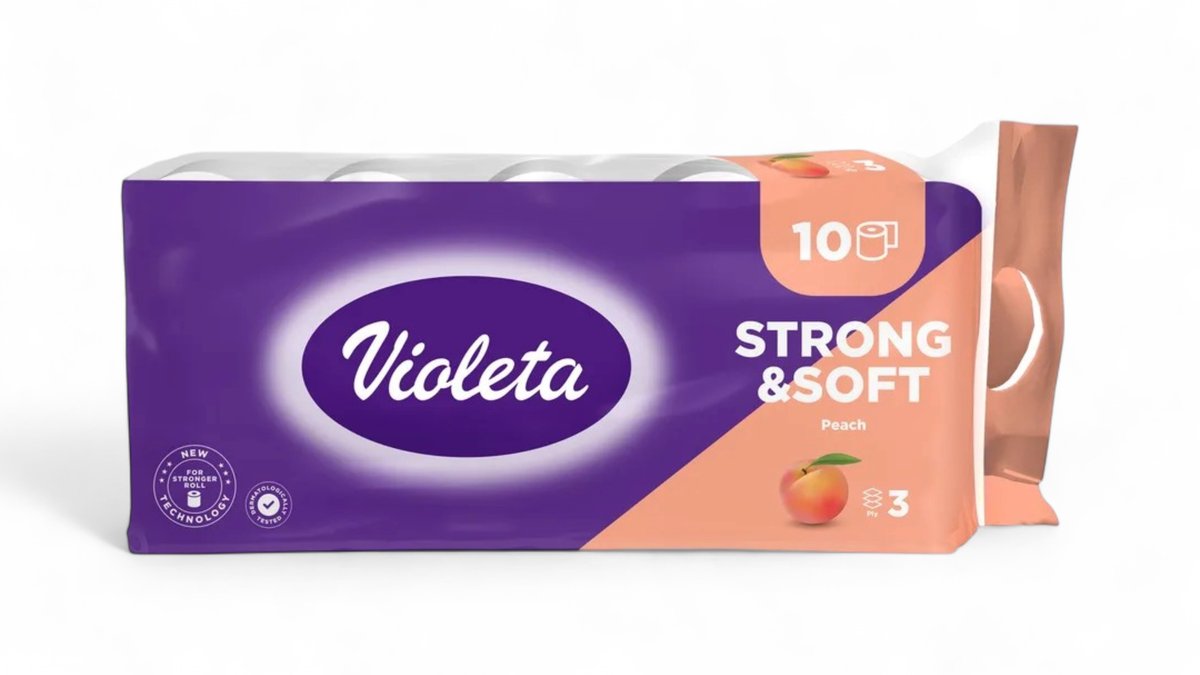 Violeta Toaletni Papir Strong & Soft breskva 3 sloja 10/1