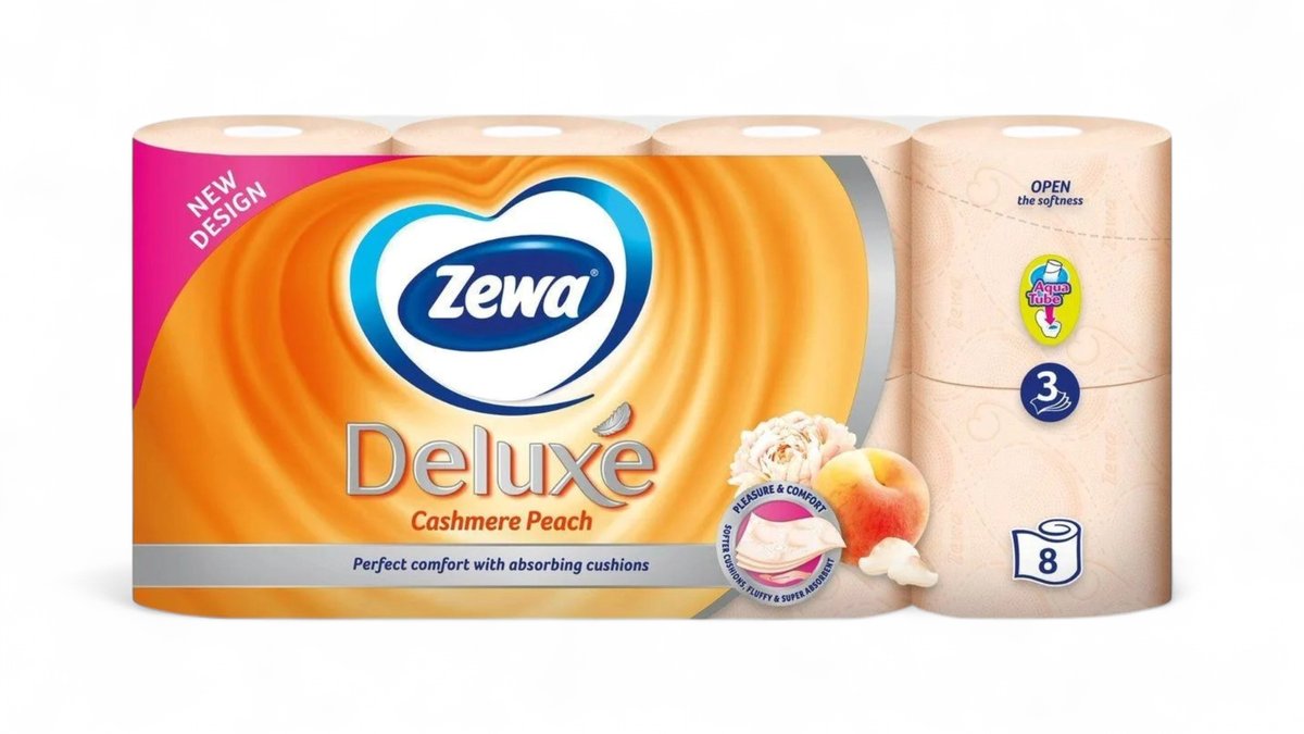 Zewa Aqua Tube Deluxe Toaletni Papir Breskva 8/1