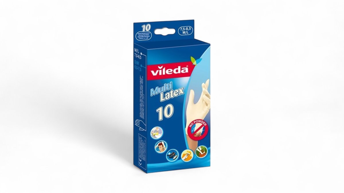 Vileda multinamjenske jednokratne rukavice Latex 10/1 m/l