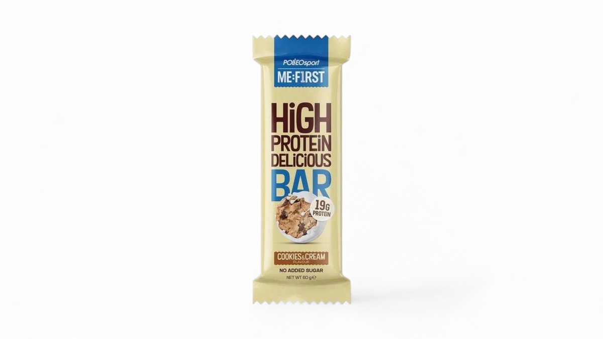Polleo High Protein Bar, 60 g, Cookies & Cream