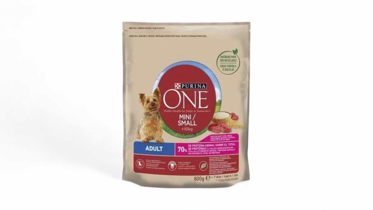 Purina One Mini Adult hrana za  pse govedina i riža 800g
