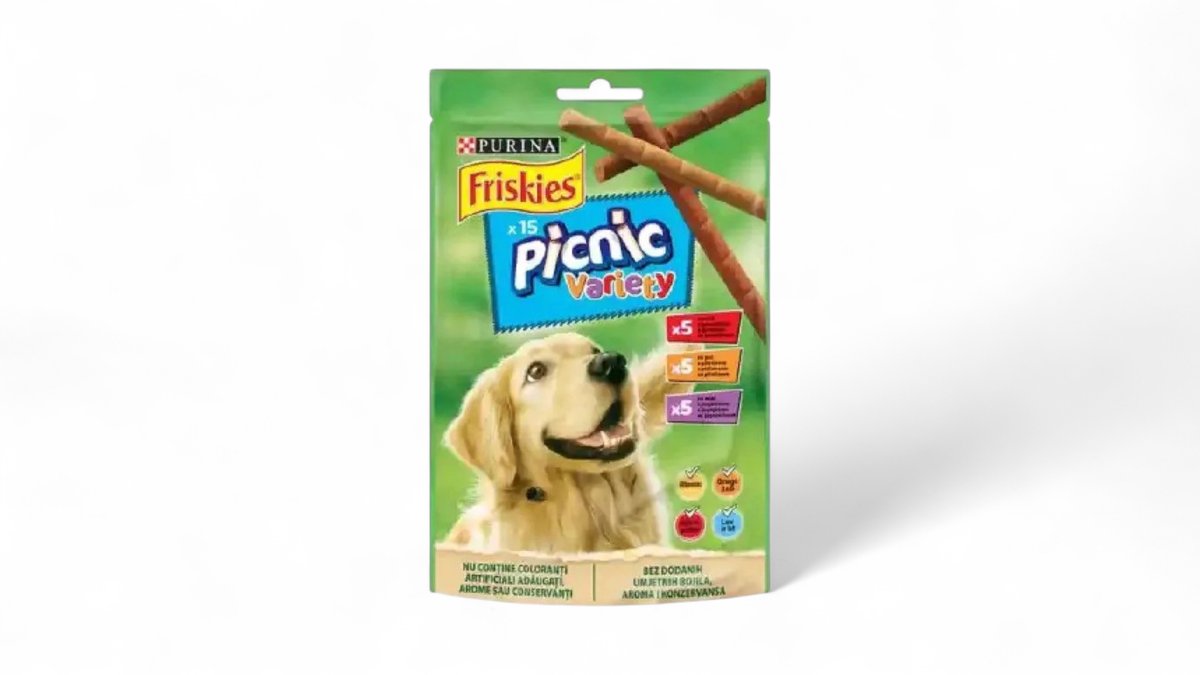 FRISKIES Picnic Dog Variety poslastica za pse s govedinom piletinom i janjetinom vrećica 126 g