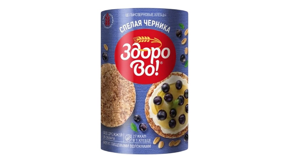 Хлебцы ЗДОРОВО Пшенично рисовые с черникой 100г м/у