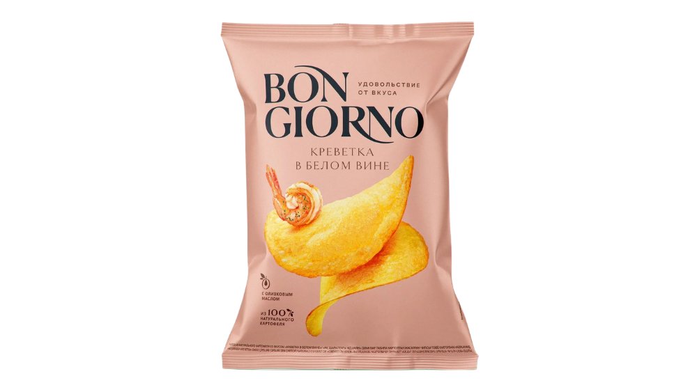 Чипсы BON GIORNO Креветка в белом вине 80г