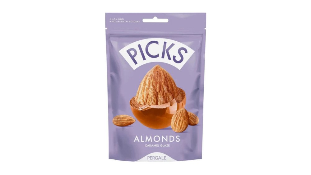 Миндаль PERGALE Picks В карамельной глазури 90г