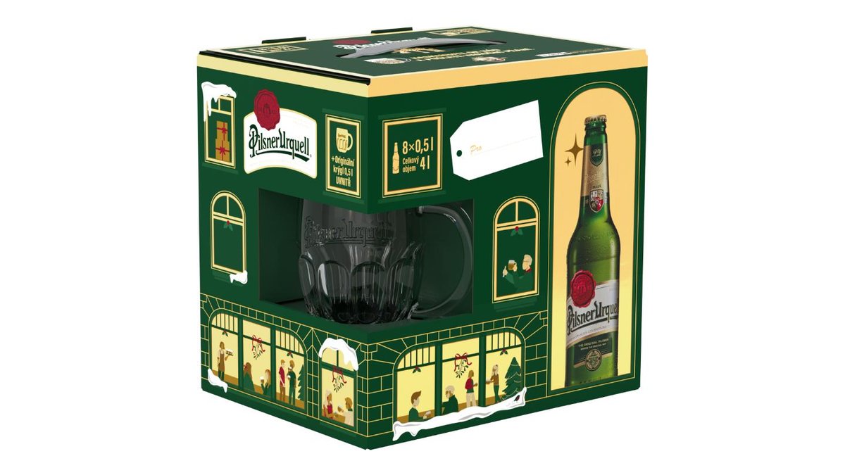Pilsner Urquell Pivo ležák světlý 8 x 0,5l (4l) + krýgl 0,5 l