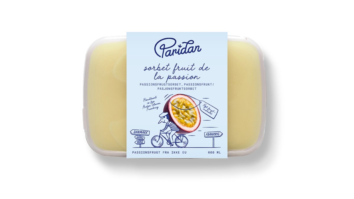 Passionsfrugt sorbet 600 ml