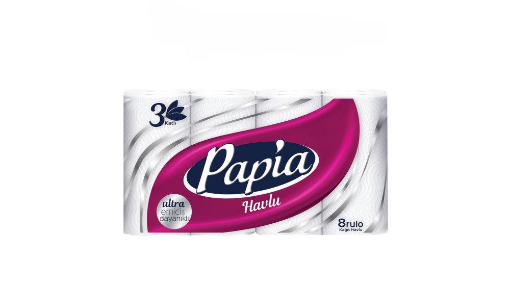 Papia İnova Kağız Dəsmal 3 qat (8rulon)