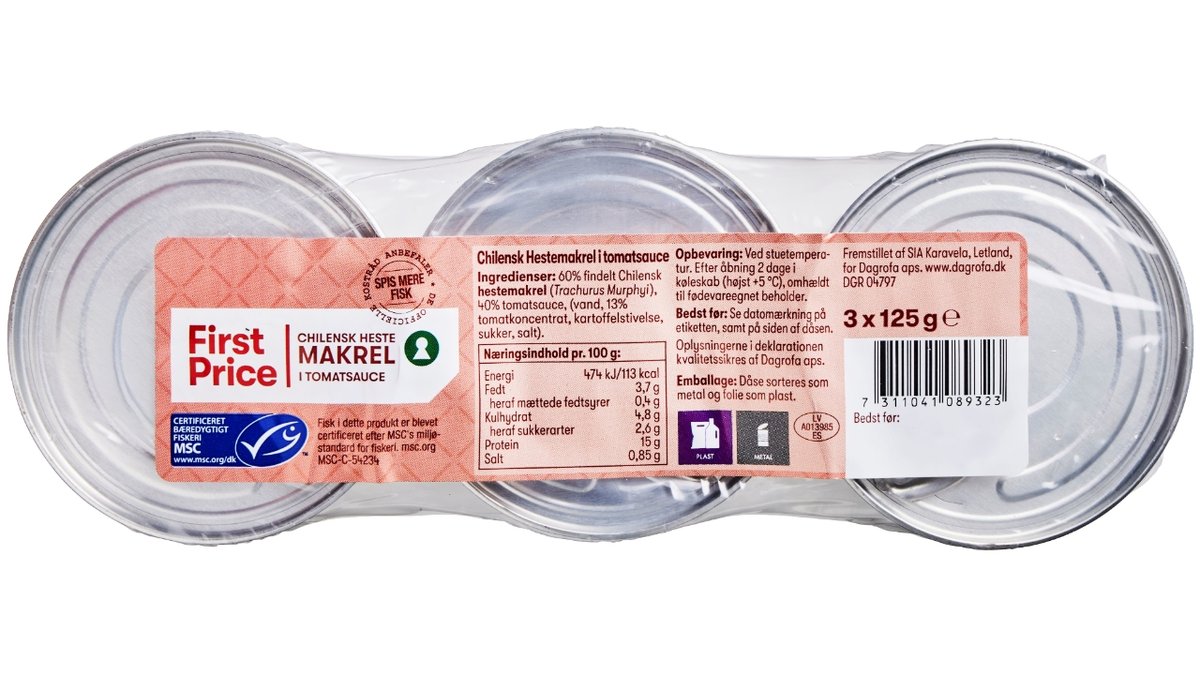 Fp Makrel I Tomat 3X125G